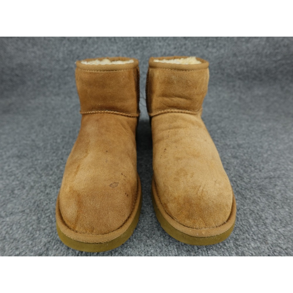 UGG Classic Mini II Boots Womens 9 Chestnut Good Suede Sheepskin 1016222 - Picture 2 of 8